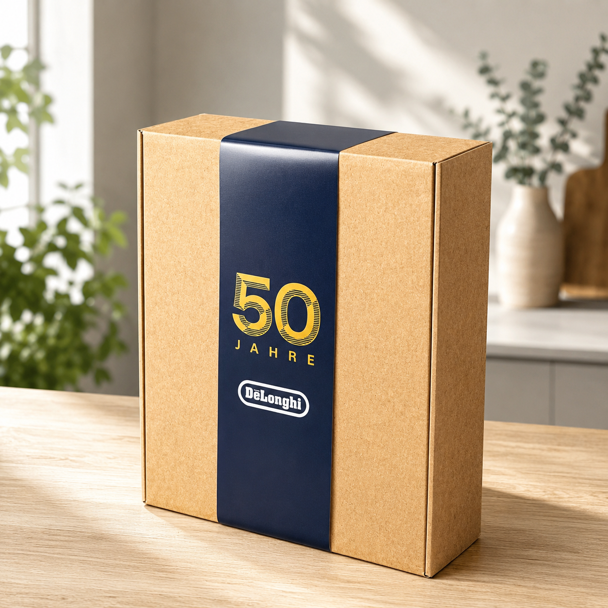 50 Jahre De'Longhi Geschenkverpackung mit Banderole