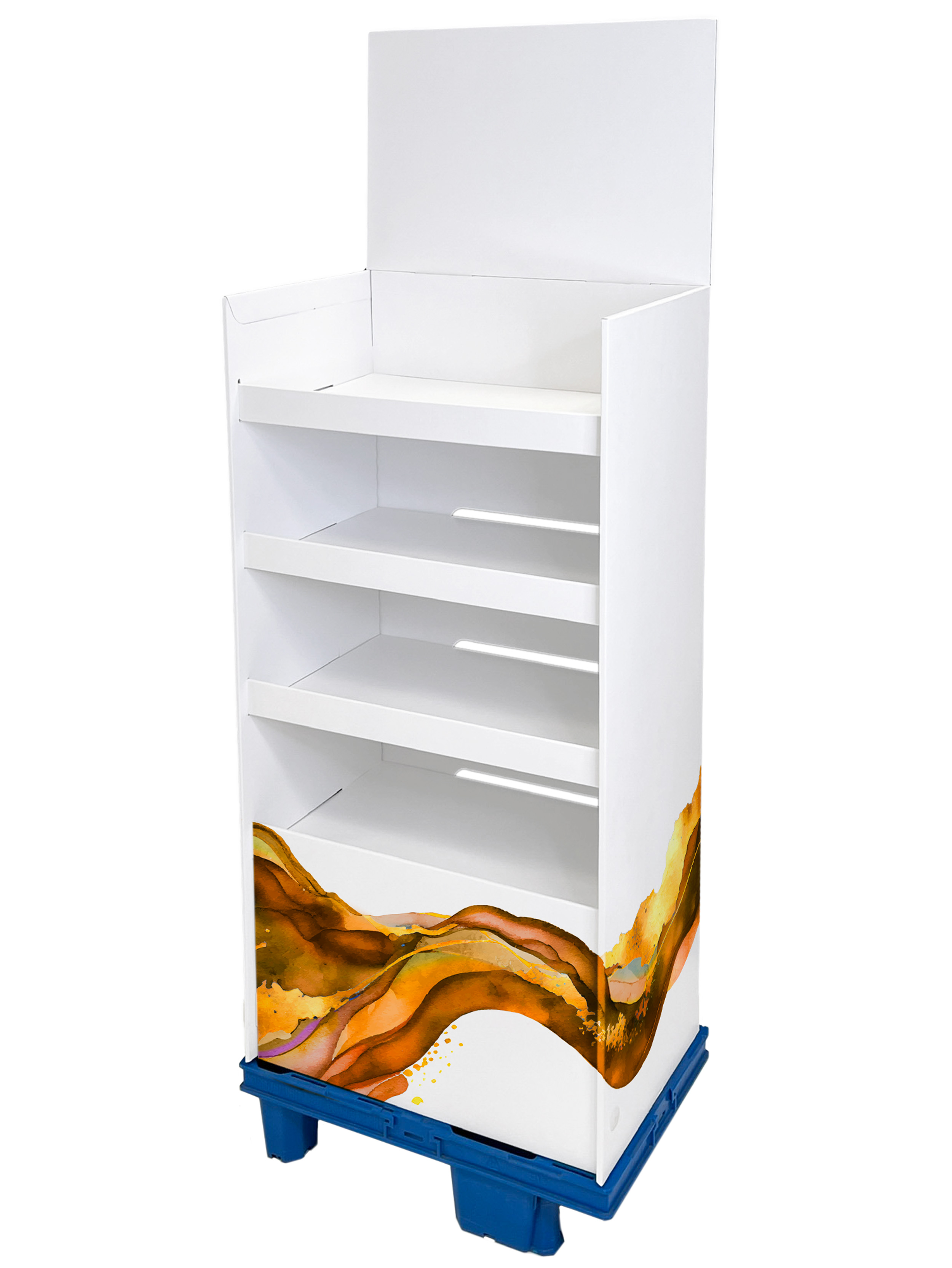 OK! / 1/4-Chepdisplay mit bis zu 10 kg Warengewicht je Lage.