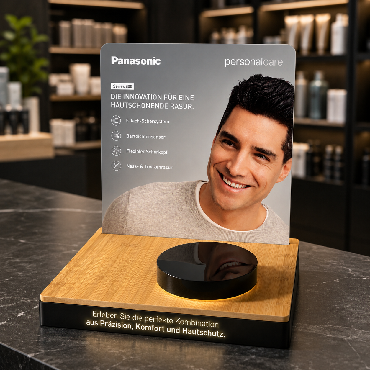 POS-Verkaufsdisplay von Panasonic Personal Care.