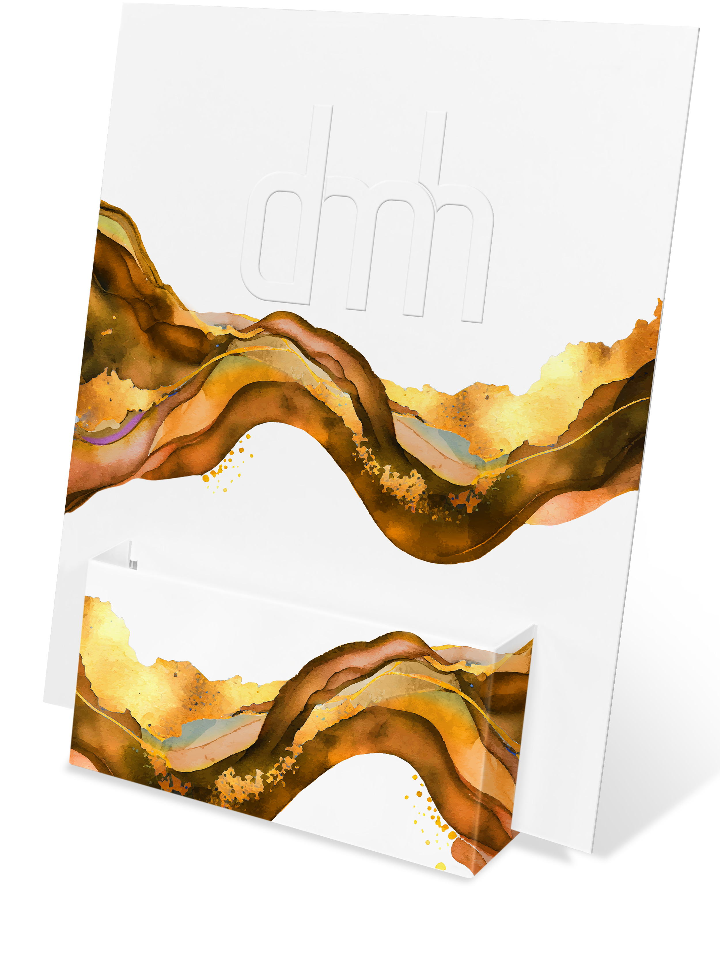 Dispenser mit Rückwand für Karten im Din A6 Format