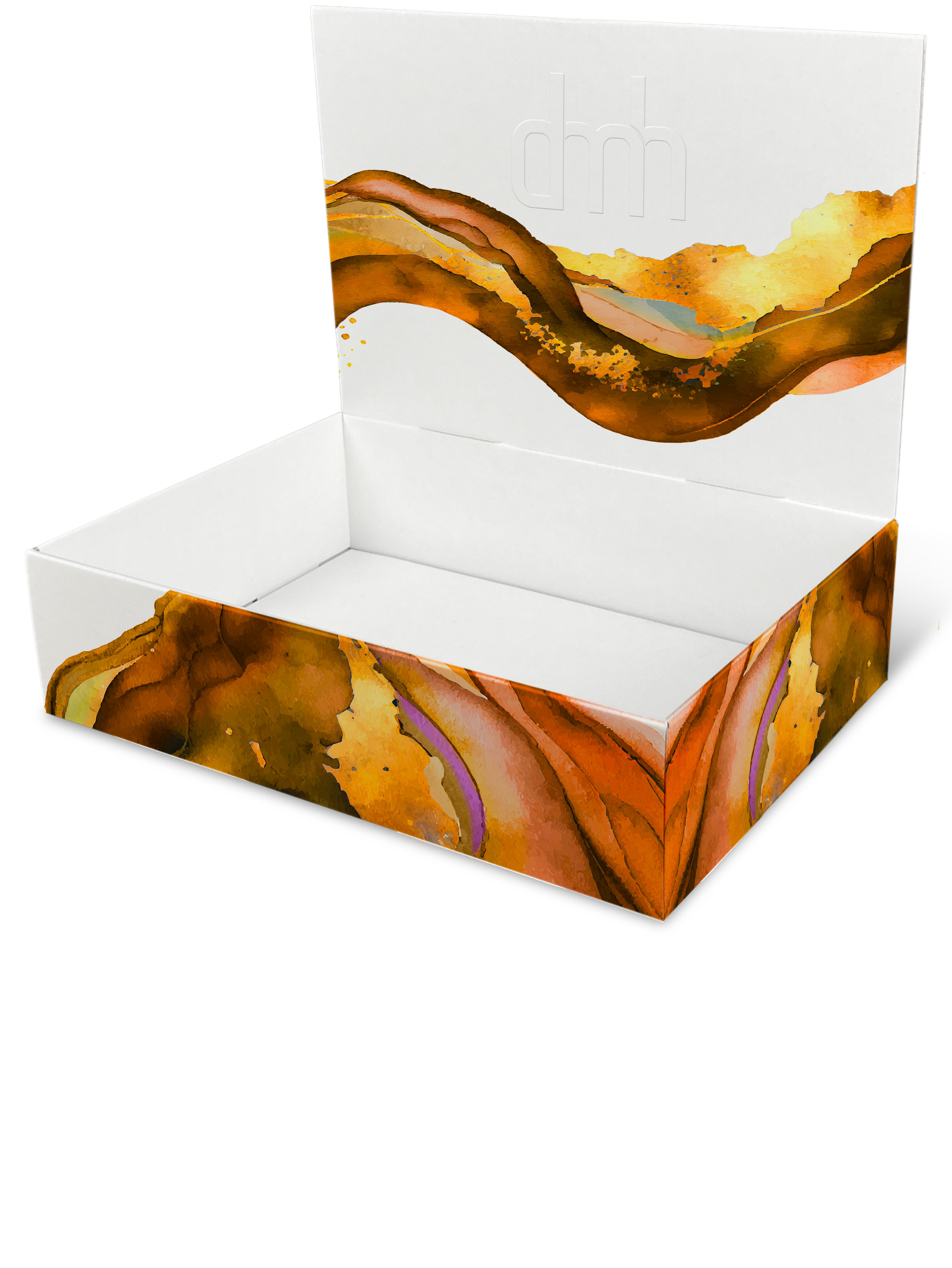 Thekensteller mit Rückwand, Sockel mit hohem Rand